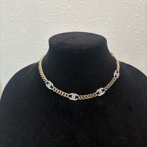 Elegant Gold and Silver Chain Necklace
